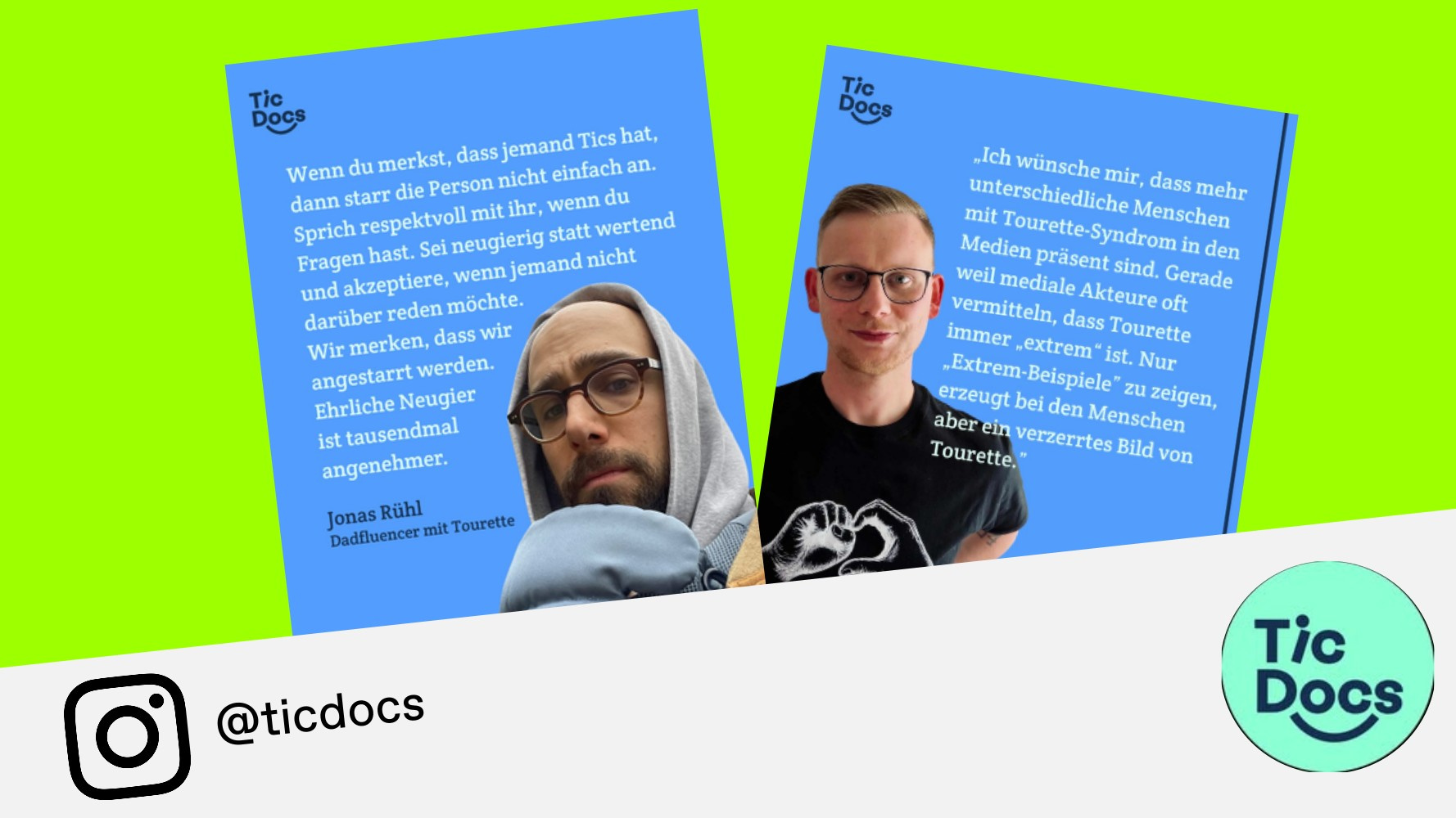 Betroffene berichten auf TicDocs